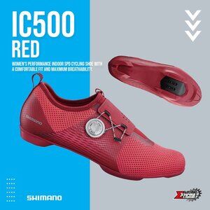 Shoes Indoor Cycling SHIMANO Indoor Cycling IC500-W Red Women